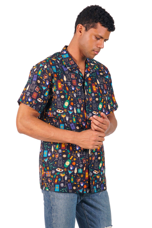 Lincoln Men's Printed Party Wear Shirt