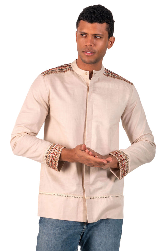 Henry Men's Mirror Embroidered Shirt