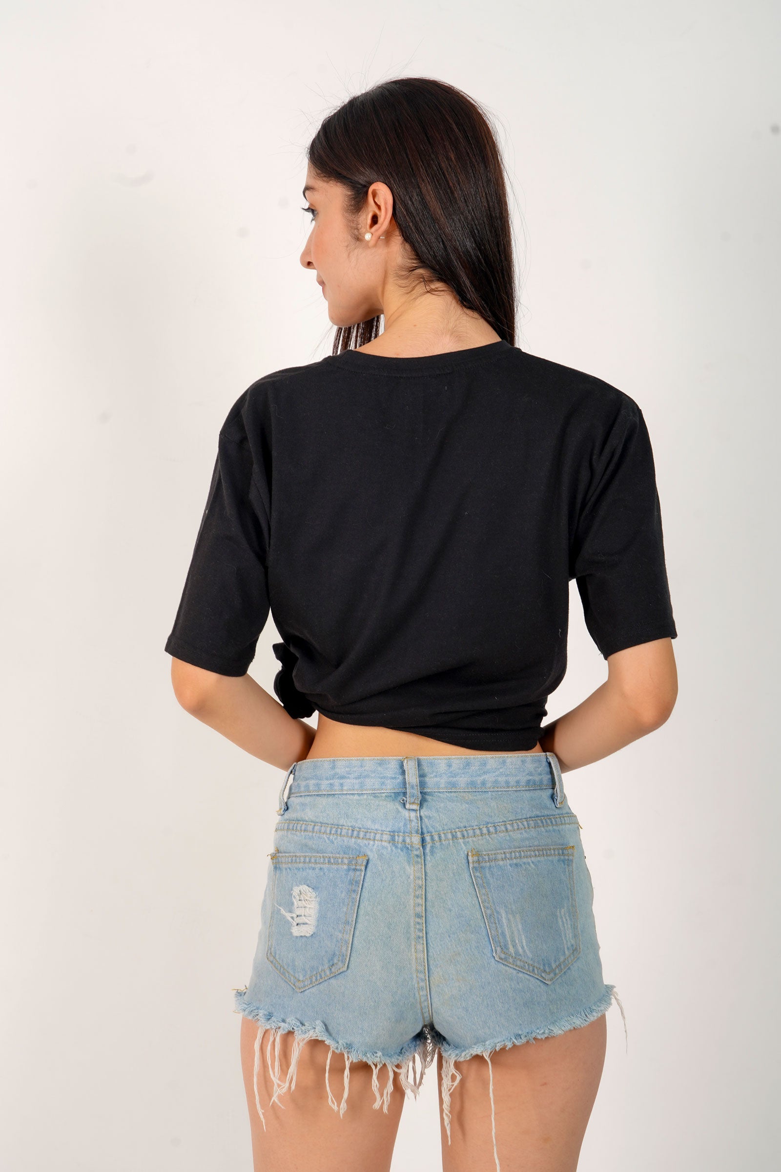 Embroidered Geometric Artwork T-shirt For Women