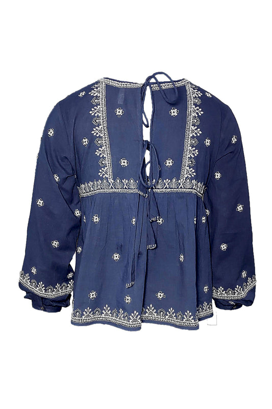 Fiona Embroidered Boho Top