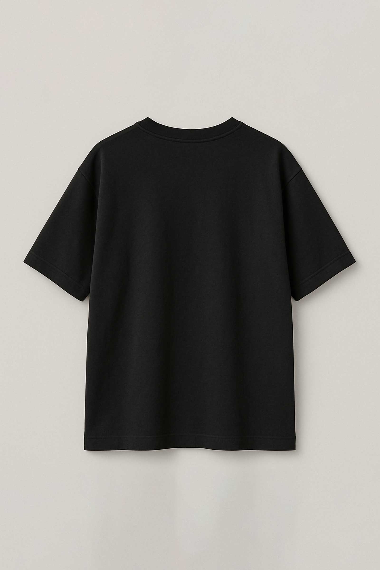 Trippy Face Embroidered Artwork Black Oversized T-shirt